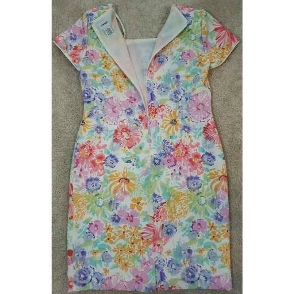 Liz Baker ~Woman Size 12~ Multicolor Floral Print Dress Fully Lined NWOT. - Picture 3 of 12